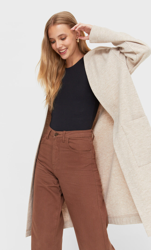 Stradivarius Cardigan Long Tricot Écru S precio