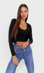 Stradivarius Cardigan Ballerine Sans Coutures Noir M características