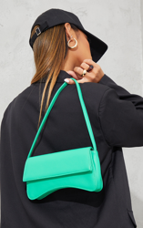 Sac pochette à rabat vert en similicuir, Vert precio