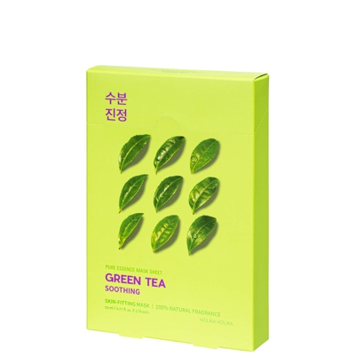 Holika Holika Pure Essence Mask Sheet (5 Masks) 155ml (Various Options) - Green Tea