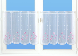 Brise bise brodé rose blanc 30 cm en oferta