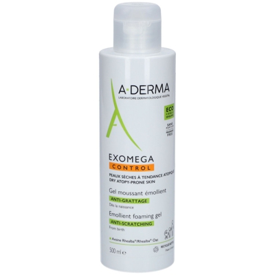 A-Derma Exomega Control Gel moussant émollient visage corps