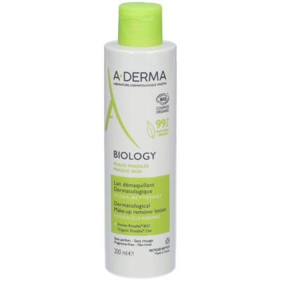 A-Derma Biology Lait démaquillant dermatologique hydra-nettoyant