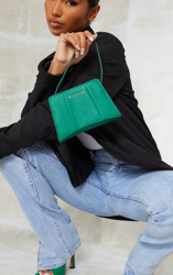 PRETTYLITTLETHING - Sac à main triangulaire vert, Vert características