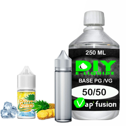 Pack e-liquide DIY Facile Pina Juice arôme concentré - Base PG/VG 250ML + Flacon vide 50 ml precio