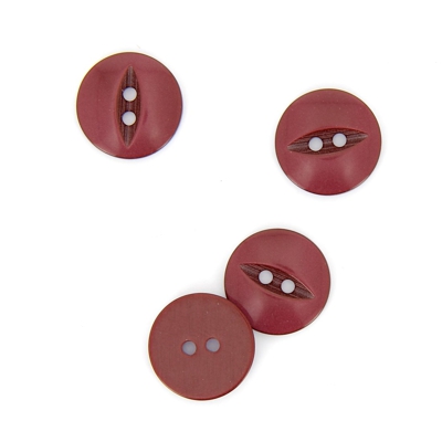 Boutons ronds rouge bordeaux 19 mm