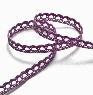 Ruban dentelle 10 mm violet