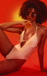 Maillot de bain crème dos nu détail buste, Crème en oferta