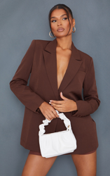 Petit sac à main blanc froncé, Blanc en oferta