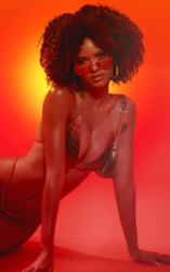 Bas de maillot de bain tanga marron dégradé imprimé cercles, Marron en oferta