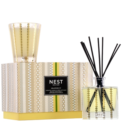NEST Fragrances Grapefruit Candle and Reed Diffuser Gift Set