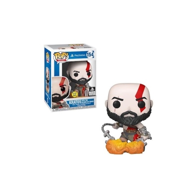KRATOS WITH BLADES OF CHAOS / GOD OF WAR / FIGURINE FUNKO POP / EXCLUSIVE SPECIAL EDITION / GITD