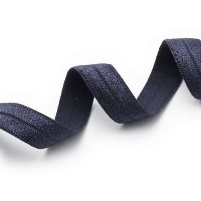 Elastique biais bleu irisé pré-plié