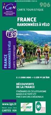Carte touristique : VTT et randonnées cyclos en France (Thématiques)