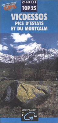 Carte de randonnée : Vicdessos - Pics d'Estats - Montcalm (Série Top 25)