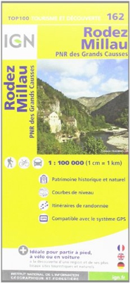IGN 1 : 100 000 Rodez Millau: Top 100 Tourisme et Découverte. Patrimoine historique et naturel / Courbes de niveau / Itinéraires de randonnée / Compatible GPS (Ign Map)