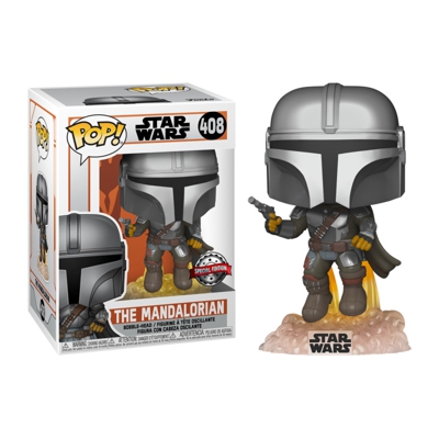 THE MANDALORIAN WITH JET PACK / STAR WARS THE MANDALORIAN / FIGURINE FUNKO POP / EXCLUSIVE SPECIAL EDITION