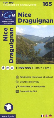 IGN 1 : 100 000 Nice Draguignan: Top 100 Tourisme et Découverte. Patrimoine historique et naturel / Courbes de niveau / Routes et chemins / Itinéaires de randonnée / Compatible GPS (Ign Map)