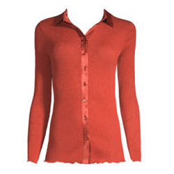 OSCALITO gilet col chemise en laine et soie Cortina en oferta