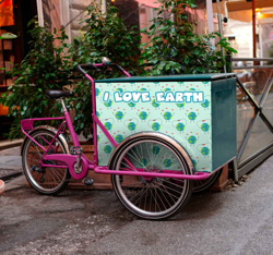 Autocollant Velo Aimer l'environnement pour le vélo cargo características