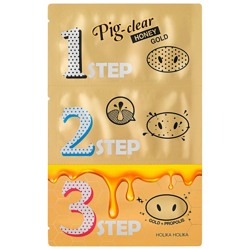 Holika Holika Pig Nose Clear Blackhead 3-Step Kit (Honey Gold) en oferta