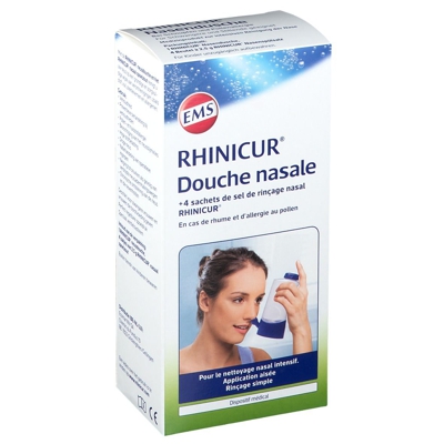 Rhinicur® Douche nasale + 4 sachets de sel de rinçage nasal