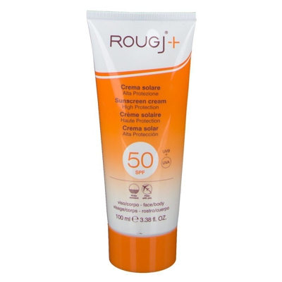 Rougj+® Crème solaire haute protection Spf50 visage et corps