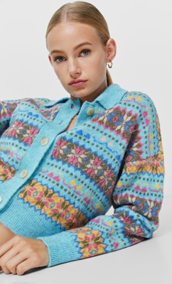 Stradivarius Gilet Polo Funny Turquoise L