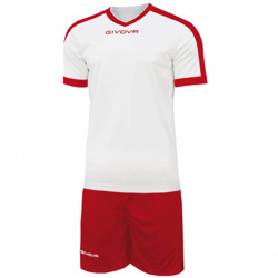 Givova Kit Revolution Maillot de football avec Short blanc rouge características