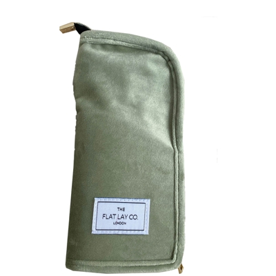 The Flat Lay Co. Standing Brush Case - Green Velvet