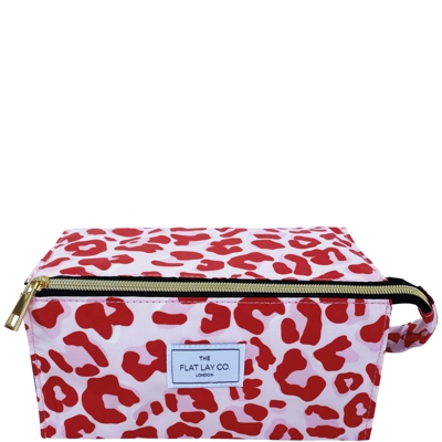 The Flat Lay Co. Open Flat Box Bag - Pink Leopard
