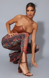 Sandales chocolat pointure large à talons bloc et brides fines, Chocolat características