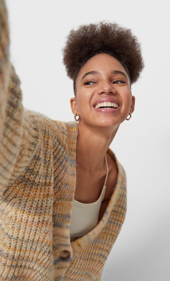 Stradivarius Cardigan En Maille Space-Dye Pierre S