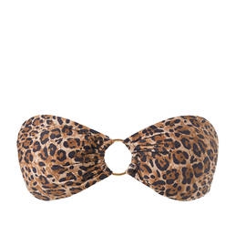 MELISSA ODABASH haut de maillot de bain bandeau anneau Ancona Leopard Mind