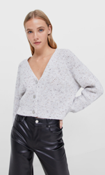 Stradivarius Cardigan En Maille Avec Fil Métallisé Pierre L precio