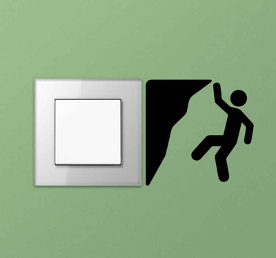 Sticker pour Interrupteur Hommes escalade