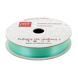 Bobine ruban satin vert menthe 9 mm en oferta