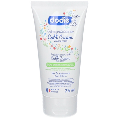 dodie® Crème Protectrice au Cold Cream Bébé, Visage et Corps