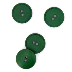 Boutons plats 2 trous vert foncé 23 mm características