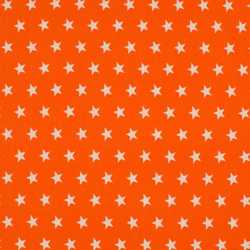 Tissu popeline de coton étoiles orange características