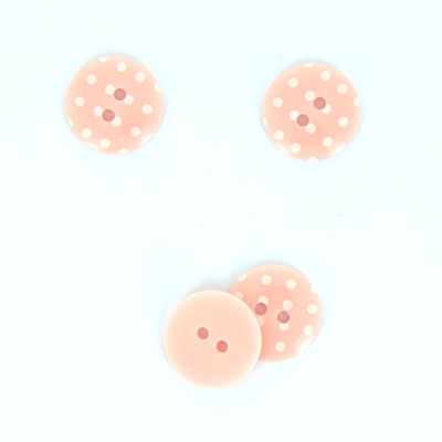 Bouton à pois rose clair 18 mm