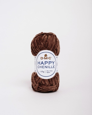 Pelote Happy chenille marron 28
