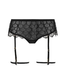 ATELIER AMOUR culotte ouverte porte-jarretelles en dentelle Mystic Shadow