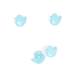 Boutons forme canard bleu clair 15 mm características