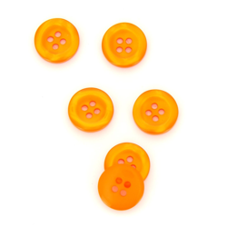 Boutons contours galbés orange 15 mm características