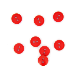 Boutons plats 2 trous rouge 11 mm características
