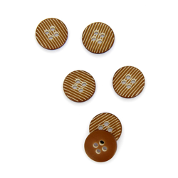 Boutons striés 2 trous marron 14 mm precio