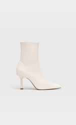 Stradivarius Bottines À Talon Aiguille Élastiquées Écru 39 en oferta