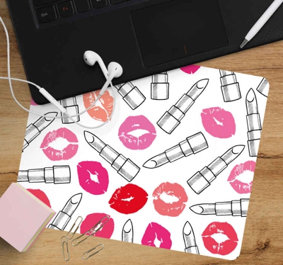Tapis de souris avec motif Rouges à lèvres et lèvres