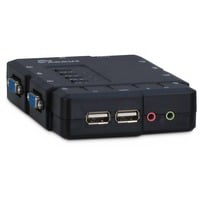 KVM-CS-41UA commutateur écran, clavier et souris Noir, Switch KVM características